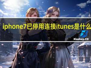 iphone7已停用连接itunes是什么意思（iphone已停用连接itunes是什么意思）