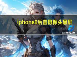 iphone8后置摄像头黑屏