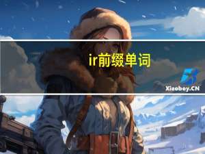 ir前缀单词