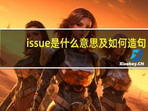 issue是什么意思及如何造句
