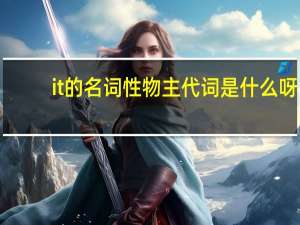 it的名词性物主代词是什么呀
