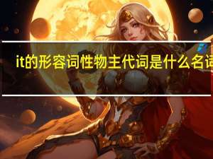 it的形容词性物主代词是什么名词性