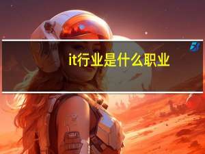 it行业是什么职业