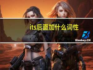 it s后面加什么词性