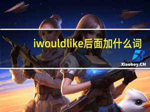 i would like后面加什么词
