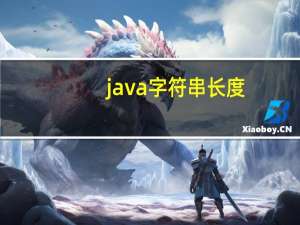 java字符串长度