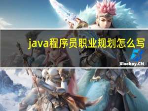 java程序员职业规划怎么写