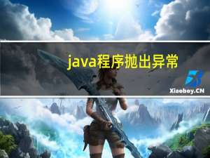 java程序抛出异常