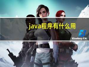 java程序有什么用