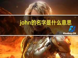 john的名字是什么意思