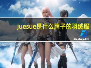 juesue是什么牌子的羽绒服