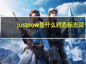 just now是什么时态标志词