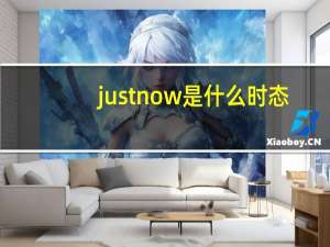 just now是什么时态