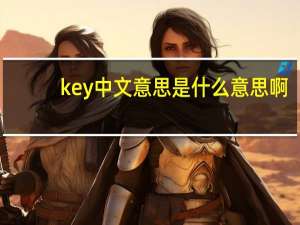 key中文意思是什么意思啊