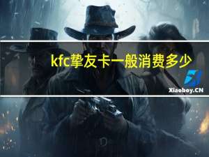 kfc挚友卡一般消费多少