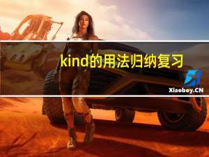 kind的用法归纳复习