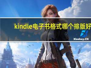 kindle电子书格式哪个排版好（kindle电子书格式）