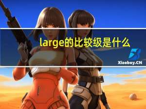 large的比较级是什么