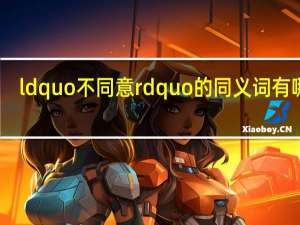 ldquo不同意rdquo的同义词有哪些？