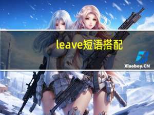 leave短语搭配