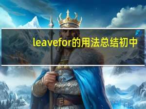 leave for的用法总结初中
