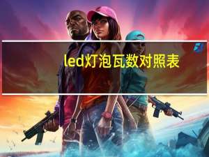 led灯泡瓦数对照表