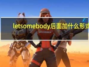 let somebody后面加什么形式