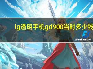 lg透明手机gd900当时多少钱（lg透明手机）