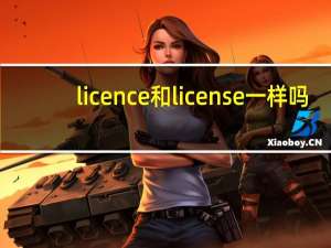 licence和license一样吗