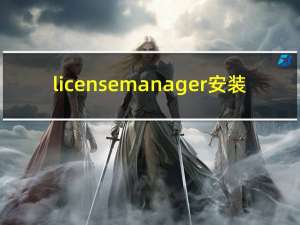 license manager安装（license manager）