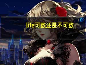 life可数还是不可数