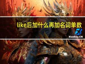 like后加什么再加名词单数
