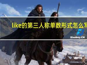 like的第三人称单数形式怎么写