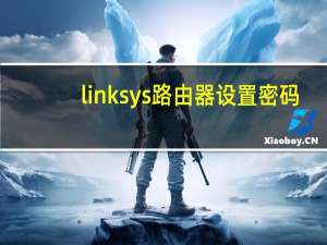 linksys路由器设置密码（linksys无线路由器设置）