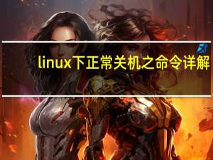 linux下正常关机之命令详解