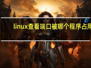 linux查看端口被哪个程序占用