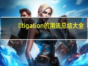 litigation的用法总结大全