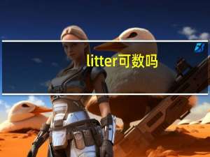 litter可数吗
