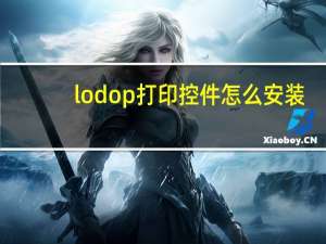 lodop打印控件怎么安装