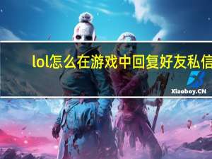 lol怎么在游戏中回复好友私信（lol怎么在游戏中回复好友消息）