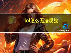 lol怎么无法观战（lol无法观战解决办法）