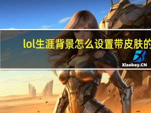 lol生涯背景怎么设置带皮肤的