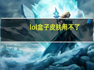 lol盒子皮肤用不了（lolhezi）
