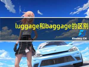 luggage和baggage的区别
