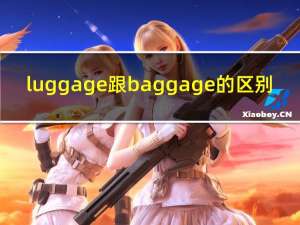 luggage跟baggage的区别