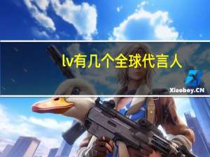 lv有几个全球代言人