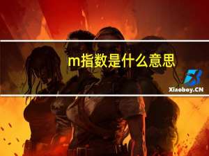 m指数是什么意思