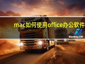 mac如何使用office办公软件
