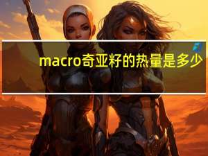 macro 奇亚籽的热量是多少