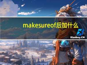 makesureof后加什么